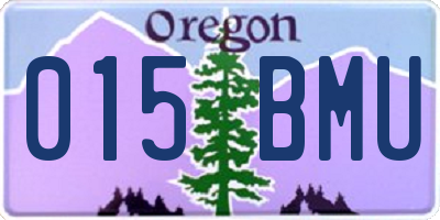 OR license plate 015BMU