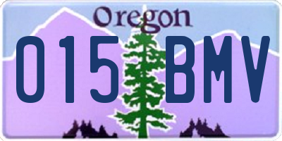 OR license plate 015BMV