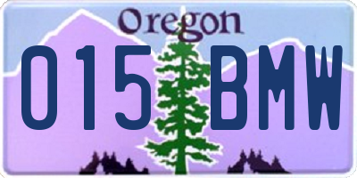 OR license plate 015BMW