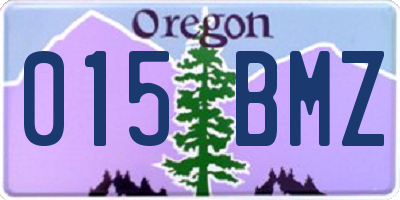 OR license plate 015BMZ