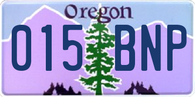 OR license plate 015BNP