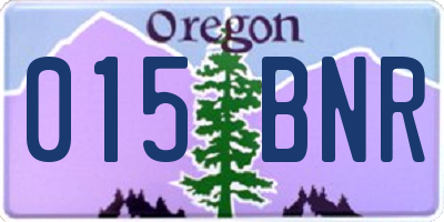 OR license plate 015BNR