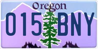 OR license plate 015BNY