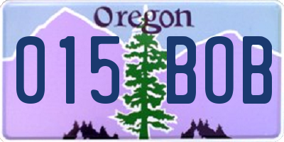 OR license plate 015BOB