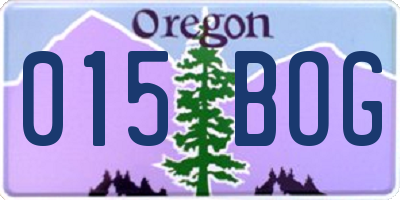 OR license plate 015BOG