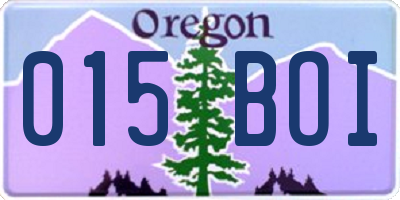 OR license plate 015BOI