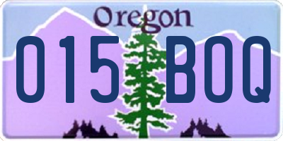 OR license plate 015BOQ