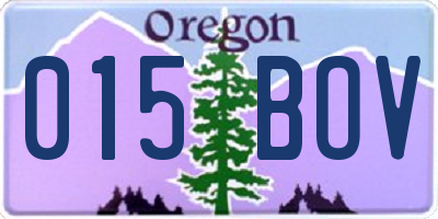 OR license plate 015BOV
