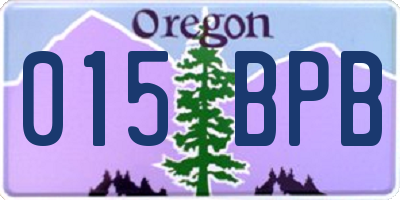 OR license plate 015BPB