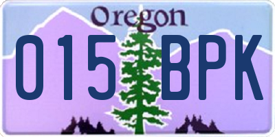 OR license plate 015BPK