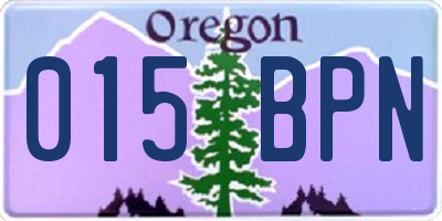 OR license plate 015BPN