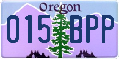 OR license plate 015BPP