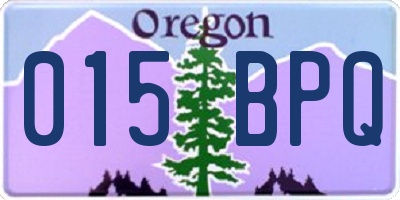 OR license plate 015BPQ