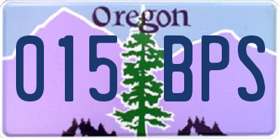 OR license plate 015BPS