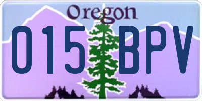 OR license plate 015BPV
