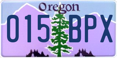 OR license plate 015BPX