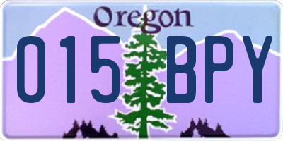 OR license plate 015BPY