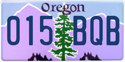 OR license plate 015BQB