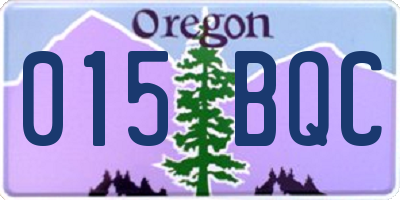 OR license plate 015BQC