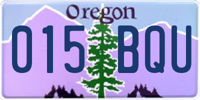 OR license plate 015BQU