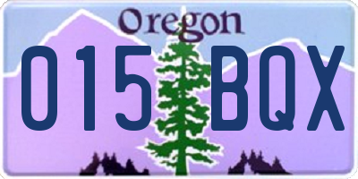 OR license plate 015BQX