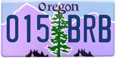 OR license plate 015BRB