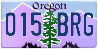 OR license plate 015BRG
