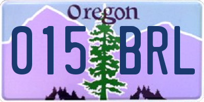 OR license plate 015BRL