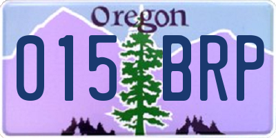 OR license plate 015BRP
