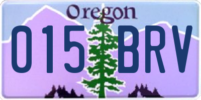 OR license plate 015BRV