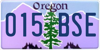 OR license plate 015BSE