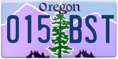 OR license plate 015BST