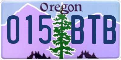 OR license plate 015BTB