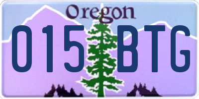 OR license plate 015BTG