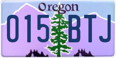 OR license plate 015BTJ