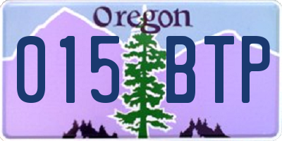 OR license plate 015BTP