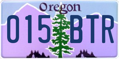 OR license plate 015BTR