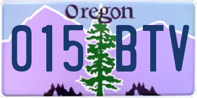 OR license plate 015BTV