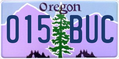 OR license plate 015BUC