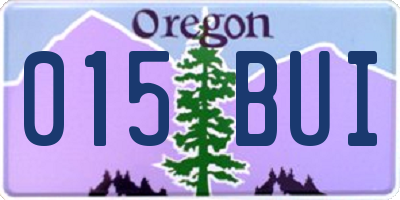 OR license plate 015BUI