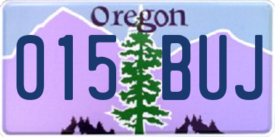 OR license plate 015BUJ