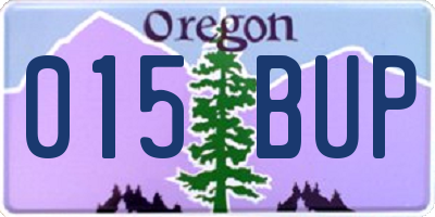 OR license plate 015BUP