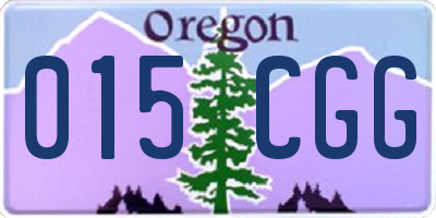 OR license plate 015CGG