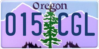 OR license plate 015CGL