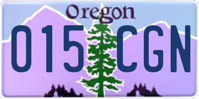 OR license plate 015CGN