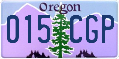 OR license plate 015CGP