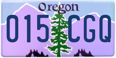 OR license plate 015CGQ