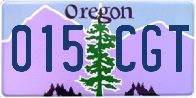 OR license plate 015CGT
