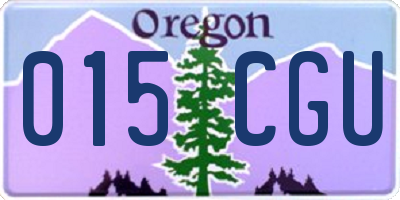 OR license plate 015CGU