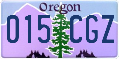 OR license plate 015CGZ